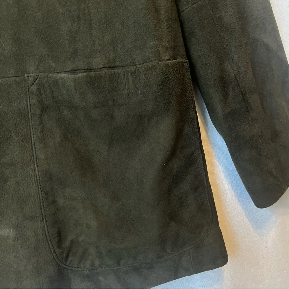 Banana Republic Vintage suede leather blazer jacket Large Brown Mens Sport coat